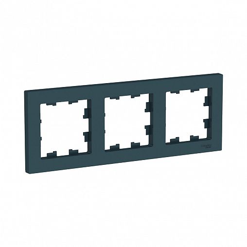 Рамка Systeme (Schneider) Electric Atlasdesign, 3-поста, изумруд фото