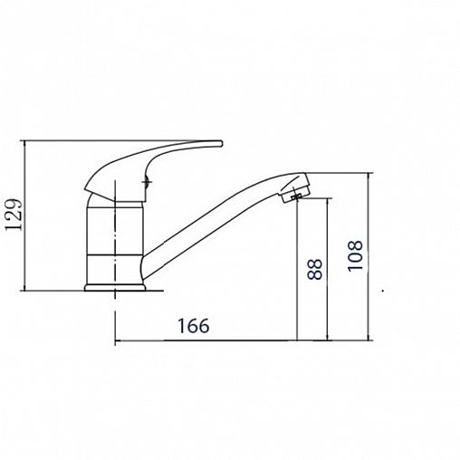 Смеситель для кухни Fashun A4503, хром фото