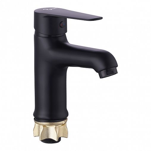 Смеситель для раковины с коротким изливом PLStart PD10054-7, черный фото