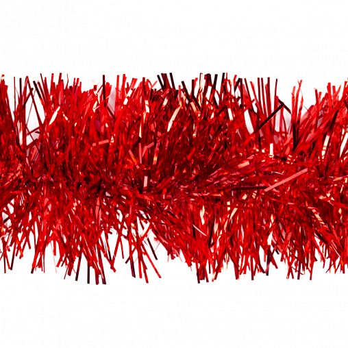 Мишура, 8 x 200 см, красная фото