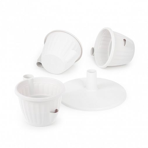 Горшок для цветов Альтернатива Каскад, 0,7 л, белый фото