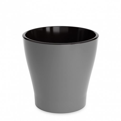 Горшок для цветов Альтернатива Лея, с автополивом, 2,2 л, серый фото