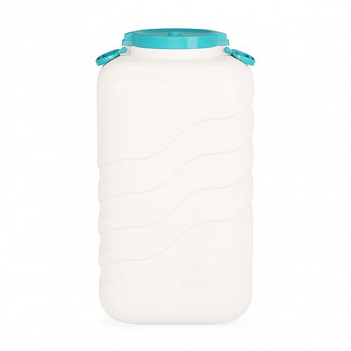 Канистра-бочка пластиковая Альтернатива Волна, с крышкой и навесными ручками, 100 л фото