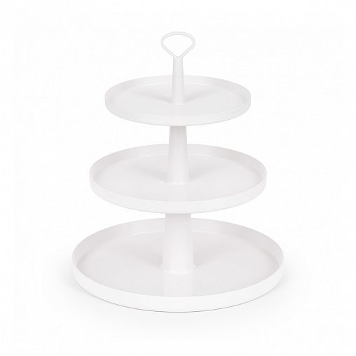 Фруктовница Альтернатива Феерия, 3 яруса, белая фото