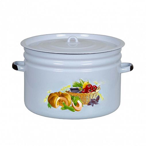 Бак эмалированный СтальЭмаль, 24 л, с декором фото