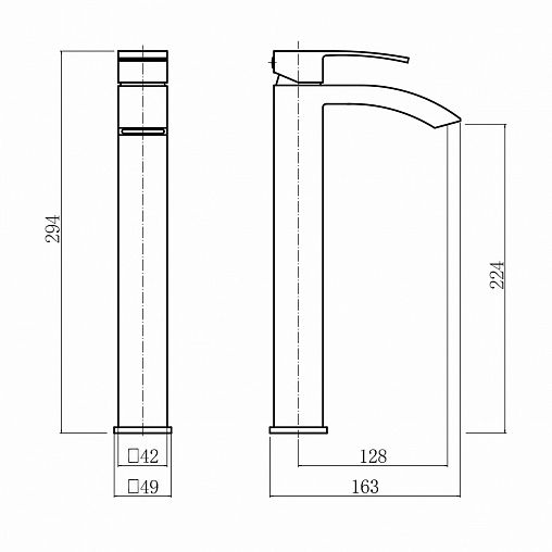 Смеситель для раковины с коротким изливом Fashun A51218-21, бронза фото