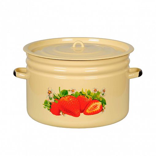 Бак эмалированный СтальЭмаль, 24 л, с декором фото