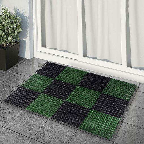 Коврик Vortex Травка, 42 x 56 см, черно-зеленый фото