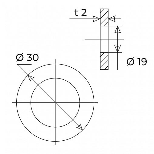 Прокладка для воды MPF, резиновая, 1", 3 штуки, белая фото