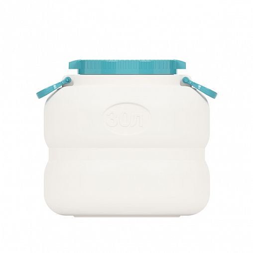 Канистра-бочка пластиковая Альтернатива Байкал, с крышкой и навесными ручками, 30 л фото