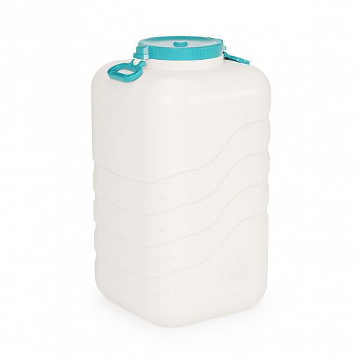 Канистра-бочка пластиковая Альтернатива Волна, с крышкой и навесными ручками, 100 л фото