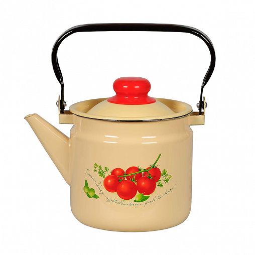 Чайник эмалированный СтальЭмаль, 2 л, с декором фото