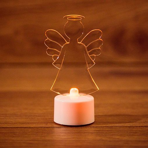 Фигурка светодиодная Neon-night Ангел 2D, 10 см, многоцветная фото