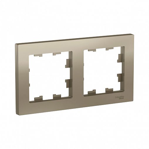 Рамка Systeme (Schneider) Electric Atlasdesign, 2-поста, шампань фото