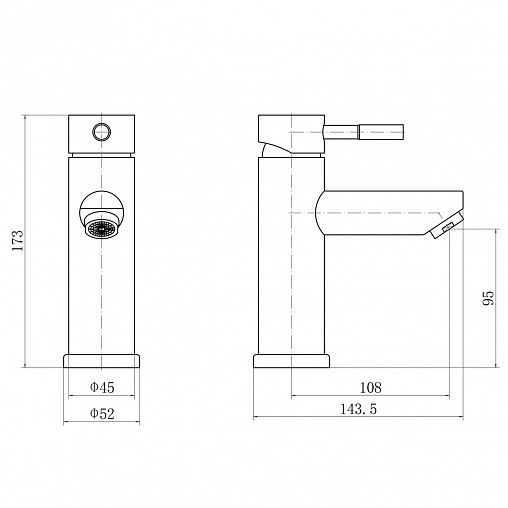 Смеситель для раковины с гигиеническим душем Fashun A58101A-7, черный фото