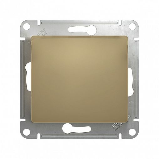 Переключатель 1-клавишный Systeme (Schneider) Electric Glossa, встраиваемый, титан фото