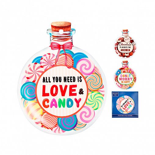 Подставка под горячее Nouvelle Home Сладости, керамика, пробковое основание, 18 x 23 см, микс фото