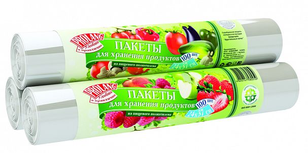 Пакеты фасовочные Avikomp Prolang, 6,5 мкм, 24 x 37 см, рулон 100 шт, прозрачные фото