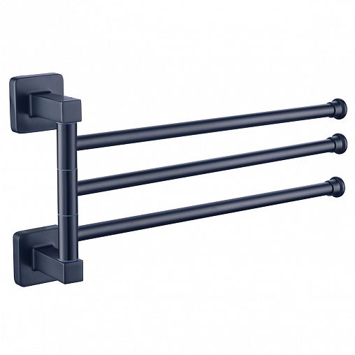 Полотенцедержатель поворотный Fashun A2613-17, тройной, графит фото