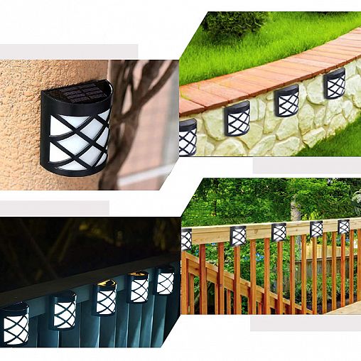 Светильник садовый Старт, настенный, на солнечной батарее, IP65, 10 x 5,5 x 11 см, 2 шт фото