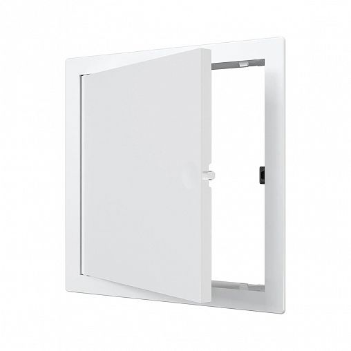 Люк-дверца ревизионная Evecs L1010N, ABS-пластик, нажимная, с фланцем 100 x 100 мм, 120 x 120 мм фото