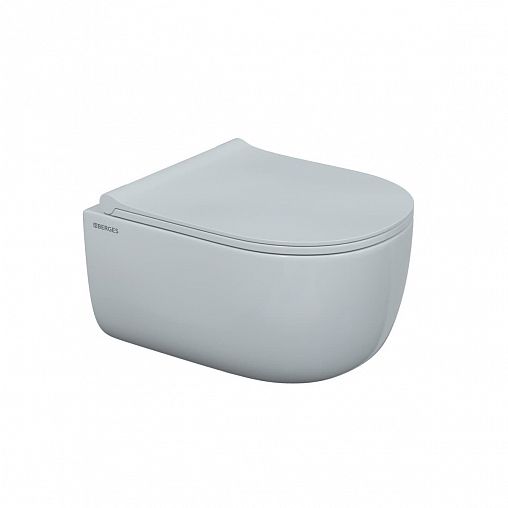 Унитаз подвесной безободковый Berges Ego Rimless, 49 x 37 x 40 см, белый фото