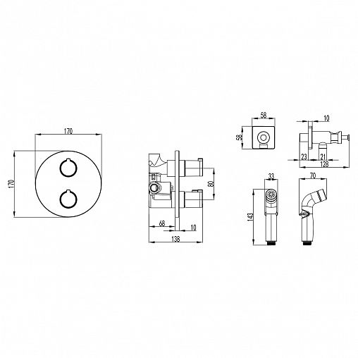 Гигиенический душ Lemark Yeti LM7819C, хром фото