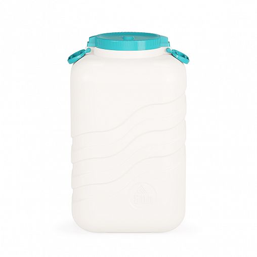 Канистра-бочка пластиковая Альтернатива Волна, с крышкой и навесными ручками, 80 л фото