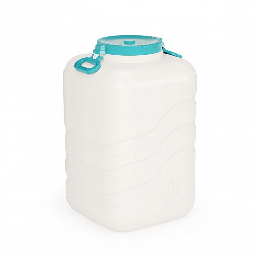 Канистра-бочка пластиковая Альтернатива Волна, с крышкой и навесными ручками, 80 л фото