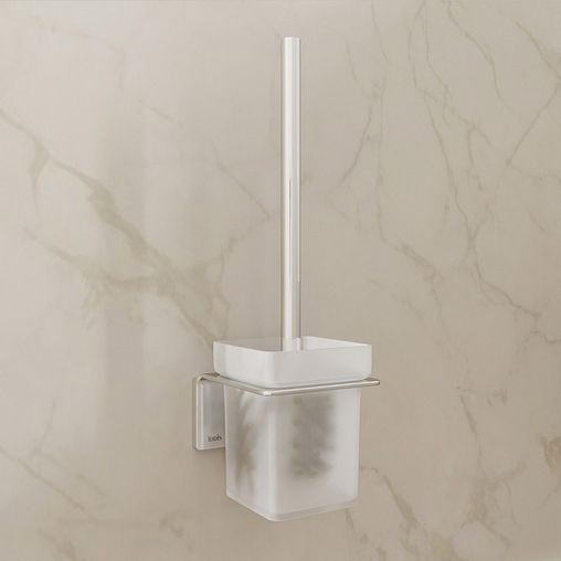 Ершик для унитаза настенный IDDIS Slide, с подставкой, хром фото