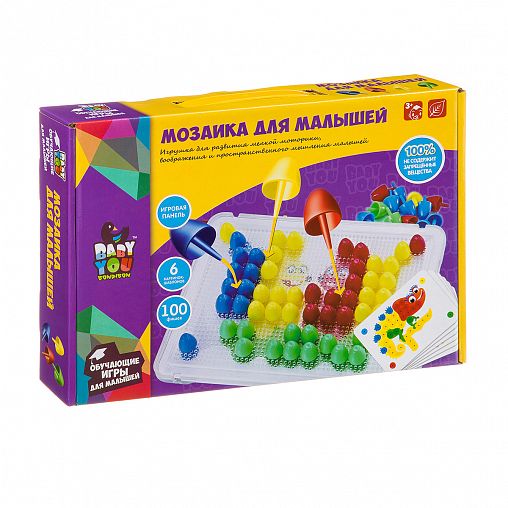 Мозаика Bondibon Baby You, 6 картинок, 100 фишек, от 3 лет фото