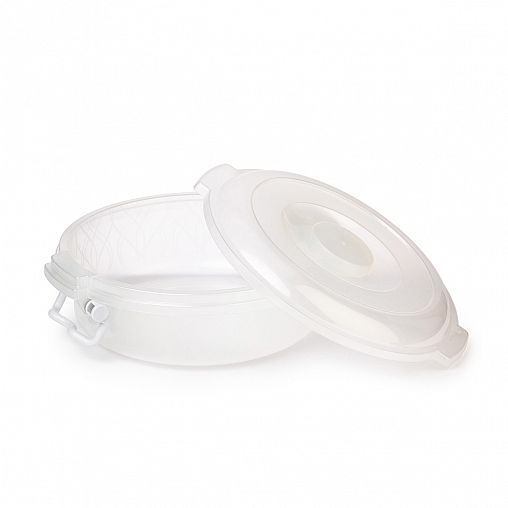 Контейнер для хранения Альтернатива, круглый, с крышкой и ручками, 3 л фото