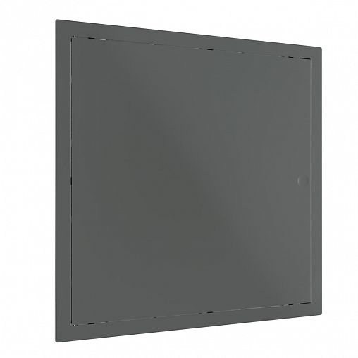 Люк-дверца ревизионная Evecs L3030N gray, нажимная, с фланцем 300 x 300 мм, 327 x 327 мм фото