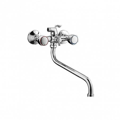 Смеситель для ванны с душем PLStart PL2209, с длинным изливом, хром фото
