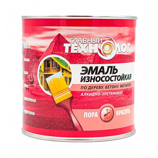 Эмаль износостойкая алкидно-уретановая Главный Технолог, 0,75 л, зеленая фото