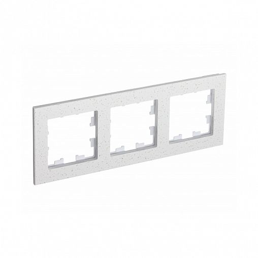 Рамка Systeme (Schneider) Electric Atlasdesign Nature, 3-поста, мрамор, крем роял фото