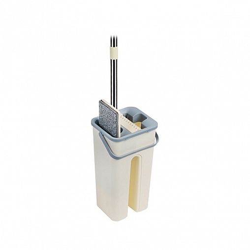 Комплект для уборки Рыжий кот Clean hands beige, ведро с отжимом, швабра фото