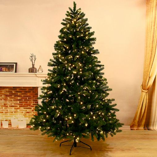 Ель фиброоптическая Зимнее волшебство Эксклюзив, 210 см, зеленая фото