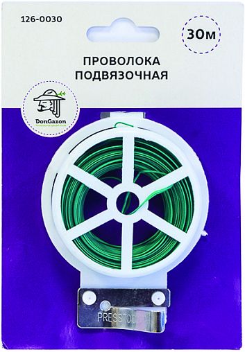 Проволока для подвязки растений на катушке Don Gazon, плоская, 30 м фото