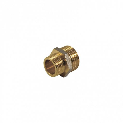 Ниппель латунный переходной СТМ с наружной резьбой 1" x 3/4" фото