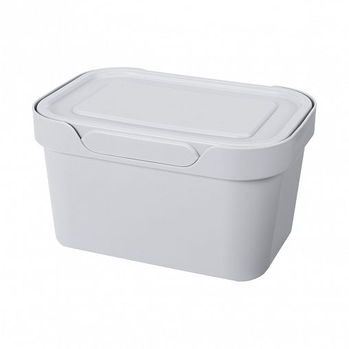 Ящик универсальный с крышкой Econova Luxe, 189 x 132 x 110 мм, 1,9 л, светло-серый фото