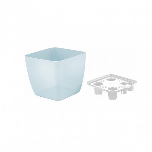 Горшок для цветов InGreen Vienna Orchid, квадратный, 1,5 л, голубой жемчуг фото