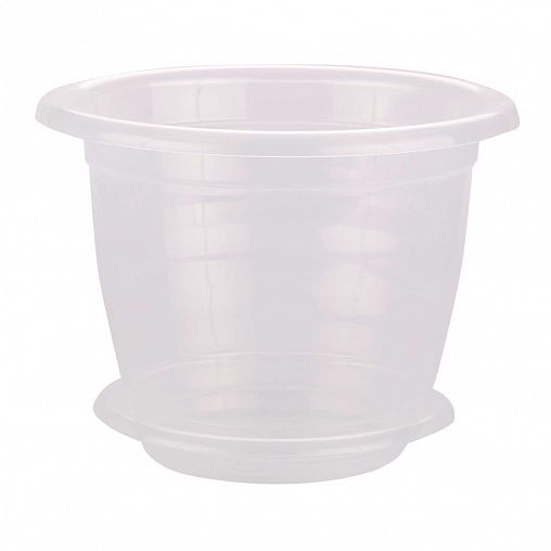 Горшок для орхидей Альтернатива, с поддоном, 3,5 л, прозрачный фото