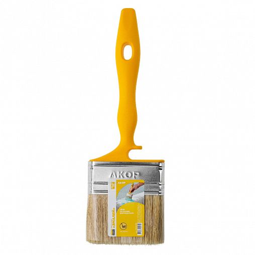 Кисть плоская для эмалей Акор Мастер, смешанная щетина, пластиковая ручка, 75 x 17 мм фото