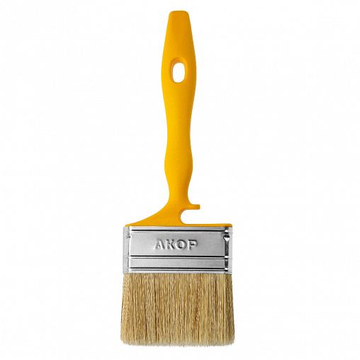 Кисть плоская для эмалей Акор Мастер, смешанная щетина, пластиковая ручка, 75 x 17 мм фото