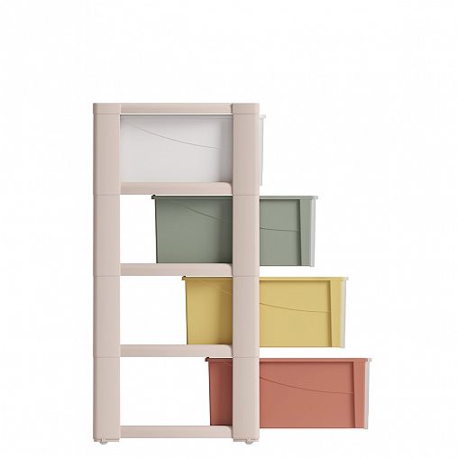 Комод четырехсекционный Альтернатива Колорит, 56 x 39 x 81 см, цветной фото
