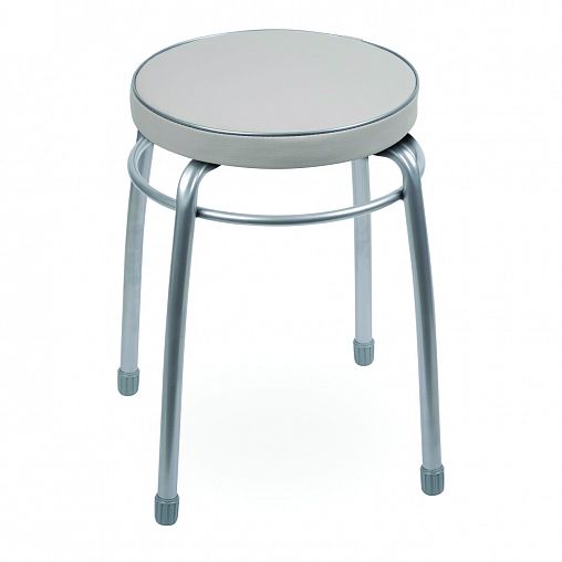 Табурет Nika Фабрик 1, мягкое круглое сиденье, d 32 см, серый фото