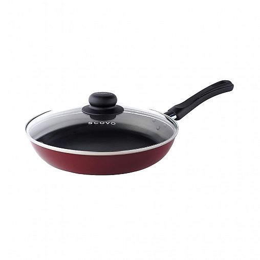 Сковорода Scovo Expert СЭ-028 с крышкой, с антипригарным покрытием, 24 см фото