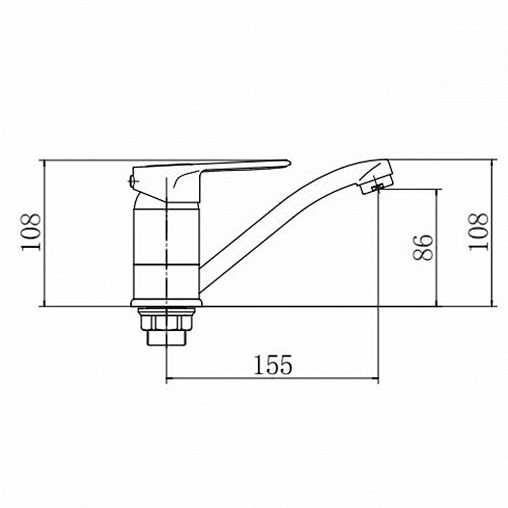 Смеситель для кухни Fashun A4504-2, хром фото