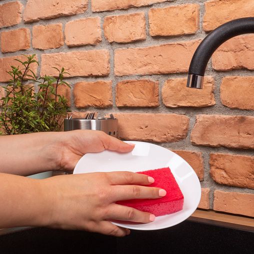 Губки для посуды York Колор Люкс, упаковка 6+1 шт фото